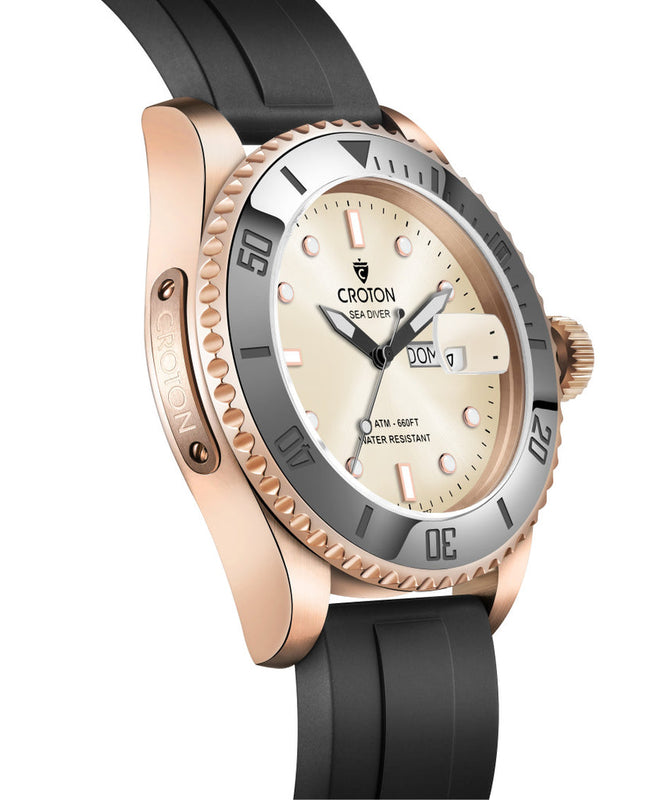 Sea Diver Rose/Champagne/Grey | Champagne Dial