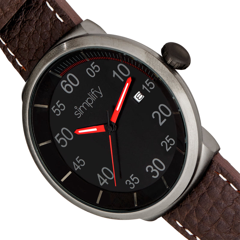 The 7100 Dark Brown/Red | Black Dial
