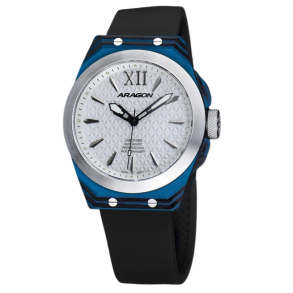 DF Carbon Fiber Automatic Sliver Dial, Blue Case | Sliver Dial, Blue Case Dial