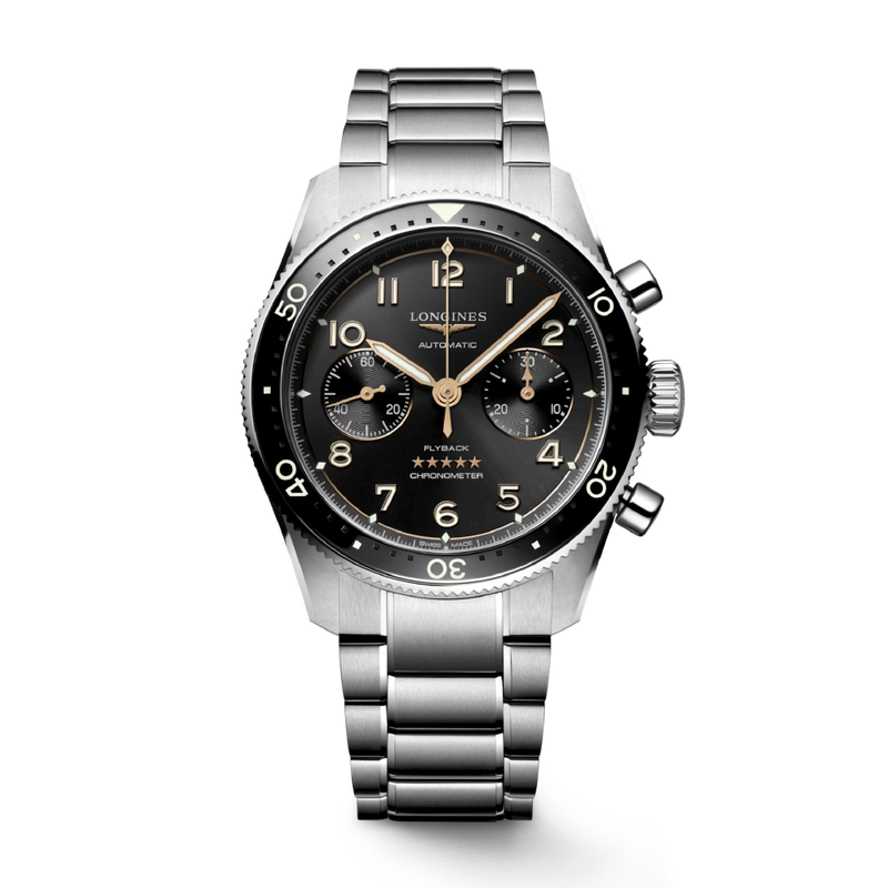 Spirit Flyback Black / Stainless Steel | Black Dial