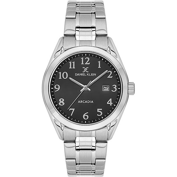 Arcadia ER - Date - Stainless Strap - DK13691 Silver / Black | Black Dial