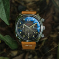 Hull Chronograph Black & Brown / Leather Black Dial
