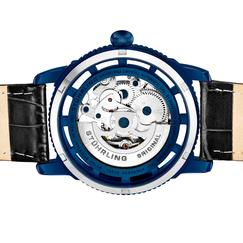 Legacy Automatic Blue/Black Skeleton Watch
