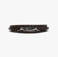 Braided Brown Leather Wrap M (7.25" Wrist) |  Dial