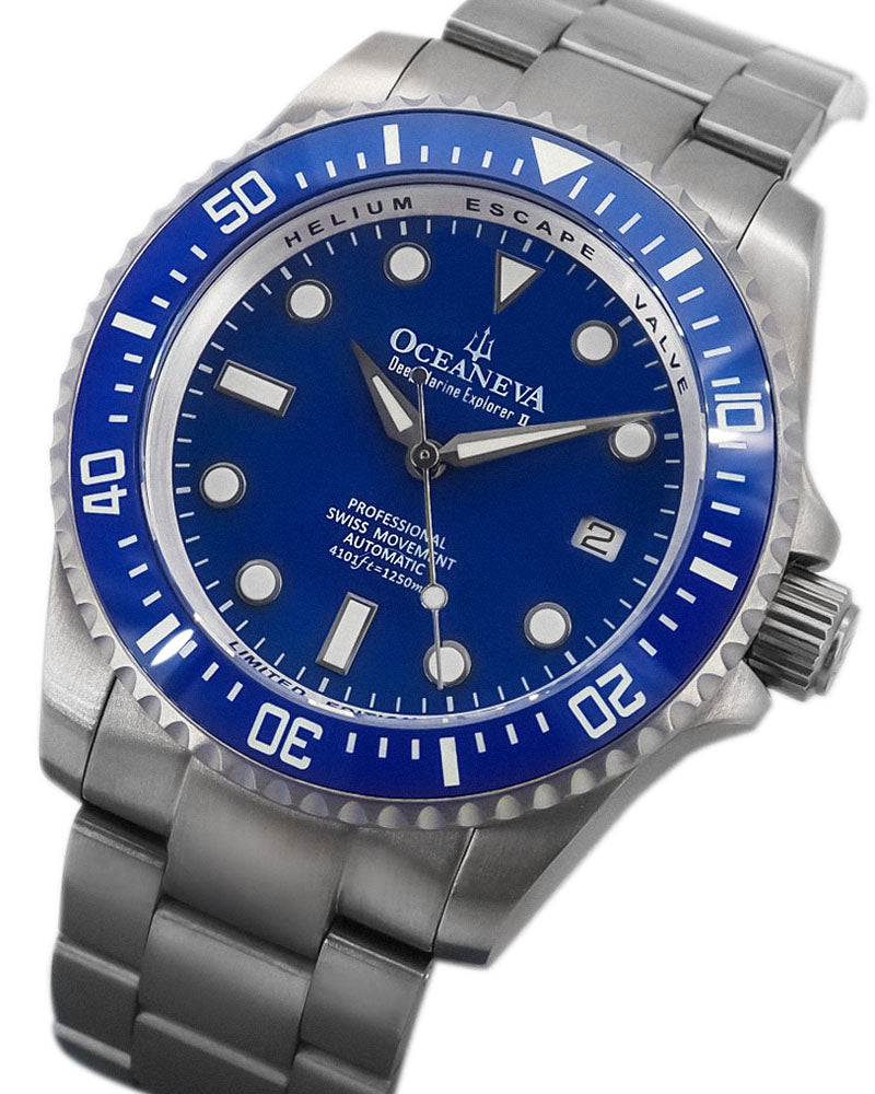 TITANIUM Swiss Automatic SW200 Deep Marine Explorer II