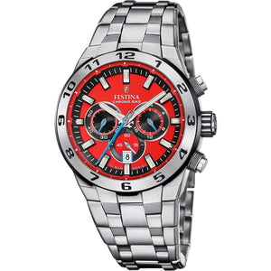 Chrono Bike Red / Stainless steel Red Dial