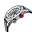 Contasecondi Automatic Swiss Made Calculator Watch Steel, blue and red double sapphire crystal | Blue Dial