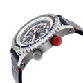 Contasecondi Automatic Swiss Made Calculator Watch Steel, blue and red double sapphire crystal | Blue Dial