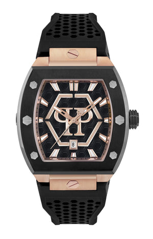 THE HEXAGON PHANTOM 44MM Black / Polyurethane Black Dial