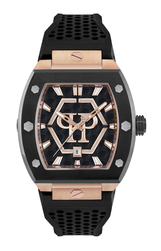 THE HEXAGON PHANTOM 44MM Black / Polyurethane Black Dial