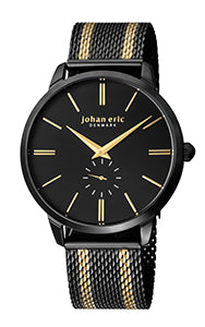 Kolding Black, Black two tone mesh  IP yellow slim | Black Dial