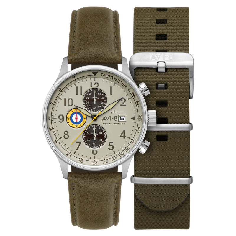 Classic Chronograph Khaki / Leather | Khaki Dial