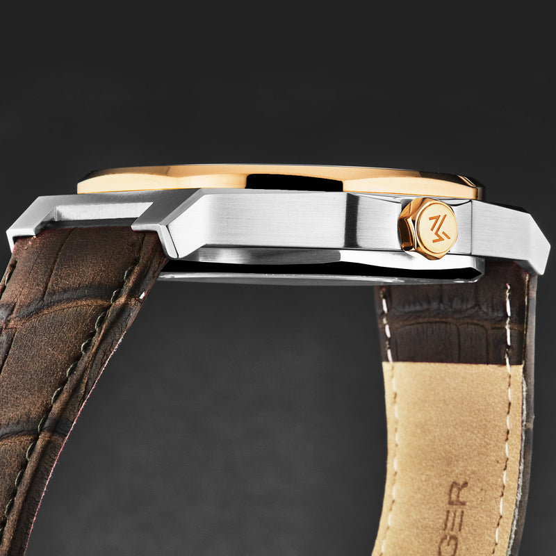 Open mind MAN-RO-05-BL / Silver / Leather | Silver Dial