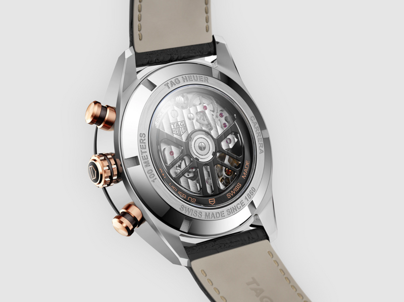 Carrera Automatic 44mm Black dial / Leather Strap | Black Dial