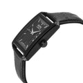 Manhattanhenge Gevril Swiss Made Automatic, Black Case, Black Dial, Black Italian Leather Strap | Black Dial