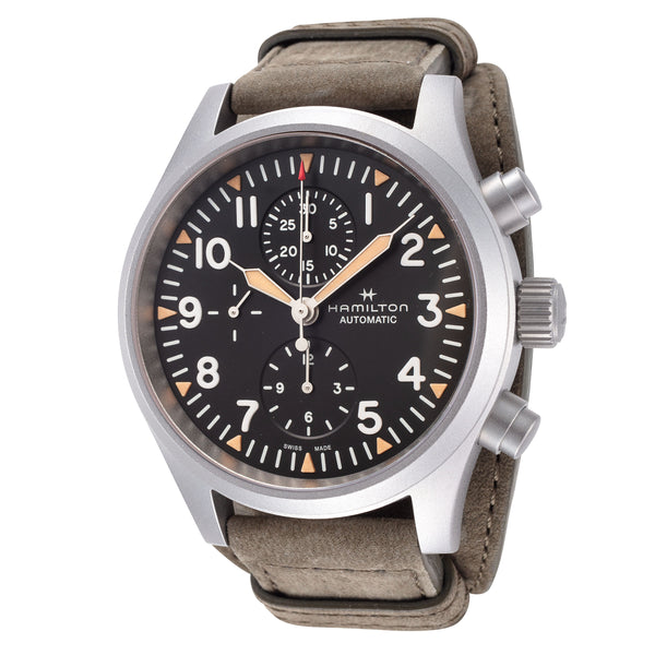 Khaki Field 44mm / Black / Green | Black Dial