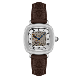 Heritage Chester Skeleton Automatic White / Genuine Leather | White Dial