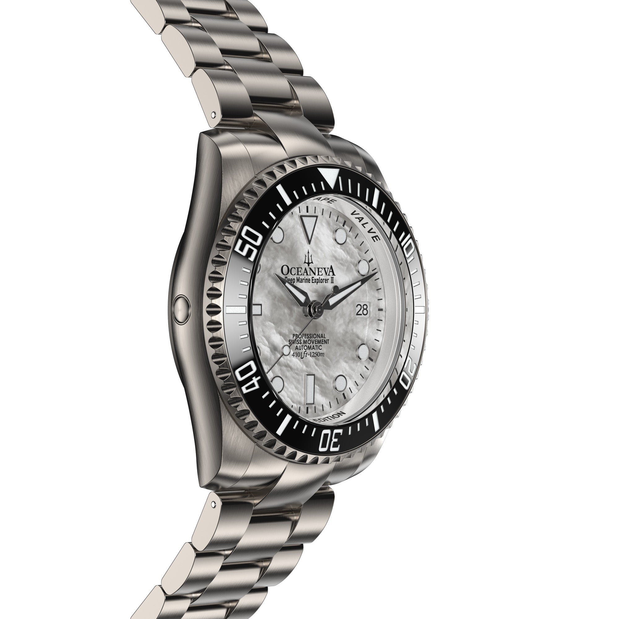 Titanim Deep Marine Explorer II Black Bezel | Grey Stone Dial