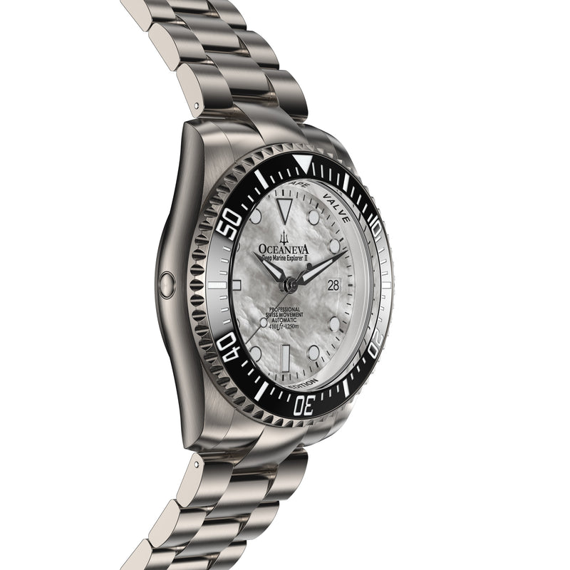 Titanim Deep Marine Explorer II Black Bezel | Grey Stone Dial