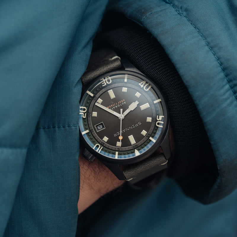 Bradner Green / Black / Leather | Green Dial