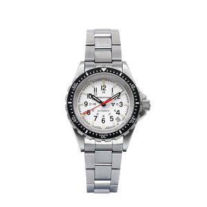 Divers Auto Medium Search and Rescue White NGM/Steel Bracelet Arctic White Dial