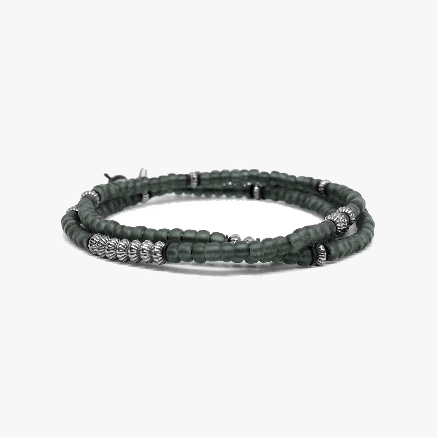 Gray Czech Glass, Sterling M (7.25" Wrist) |  Dial