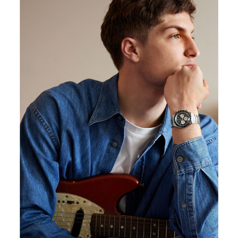 Q TIMEX Stainless Steel / Stainless Steel | Blue Dial