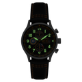 Classic Chronograph Black & Orange / Leather | Black Dial