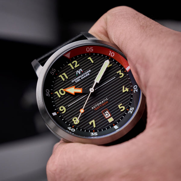 Camogli Automatic Grey / Black Leather | Grey Dial