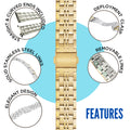 MET.615 | Jubilee Stainless Steel Watch Band 22mm / Gold |  Dial