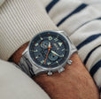 Hawker Hurricane Carey Dual Time Blue / Stainless Steel | Blue Dial
