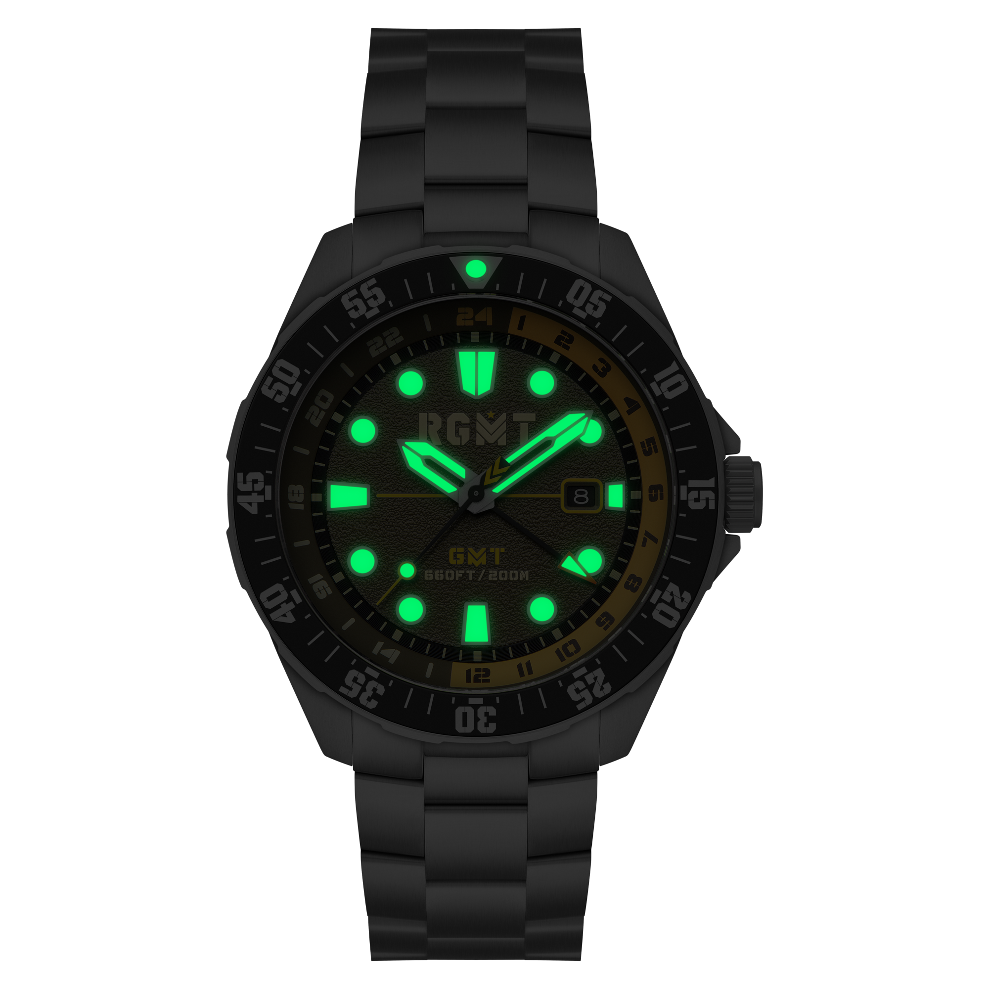 CONTINENTAL GMT GREEN / SOLID STAINLESS STEEL BRACELET Green Dial