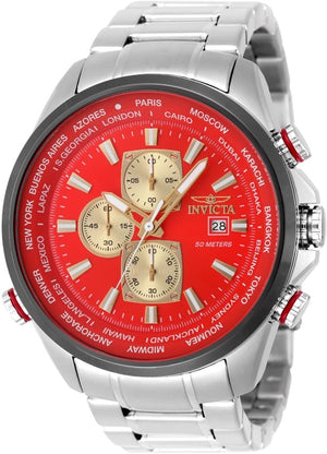 Aviator Chronograph Red Dial / Stainless Steel Bracelet Red Dial