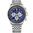 Japanese Chronograph RaceWay 44mm Quartz Watch Blue/Stainless Steel | Blue Dial