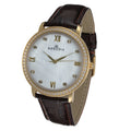 Covington  Series brown band/gold white | White Dial