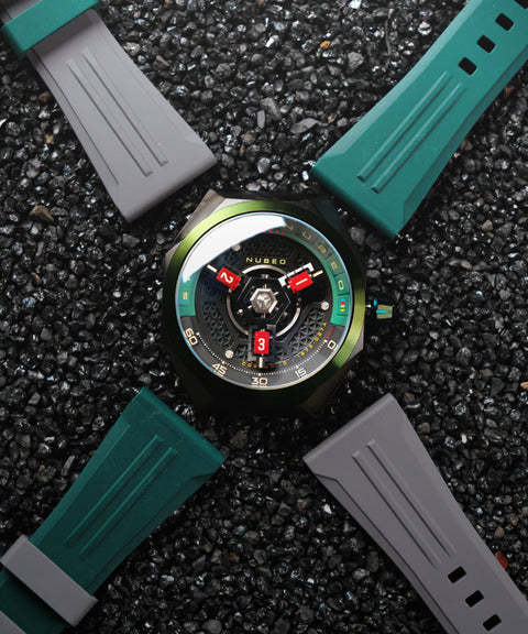 Skylab Automatic Limited Edition Green / Greem Rubber | Green Dial
