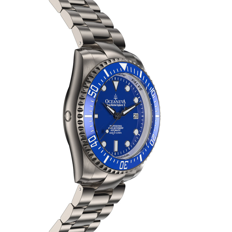 TITANIUM Swiss Automatic SW200 Deep Marine Explorer II