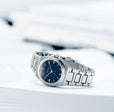 Wachsmann (Ladies) Dark Blue & Silver / Stainless Steel | Blue Dial