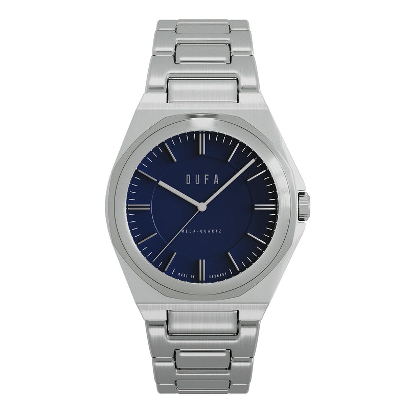 Wachsmann (Ladies) Dark Blue & Silver / Stainless Steel | Blue Dial