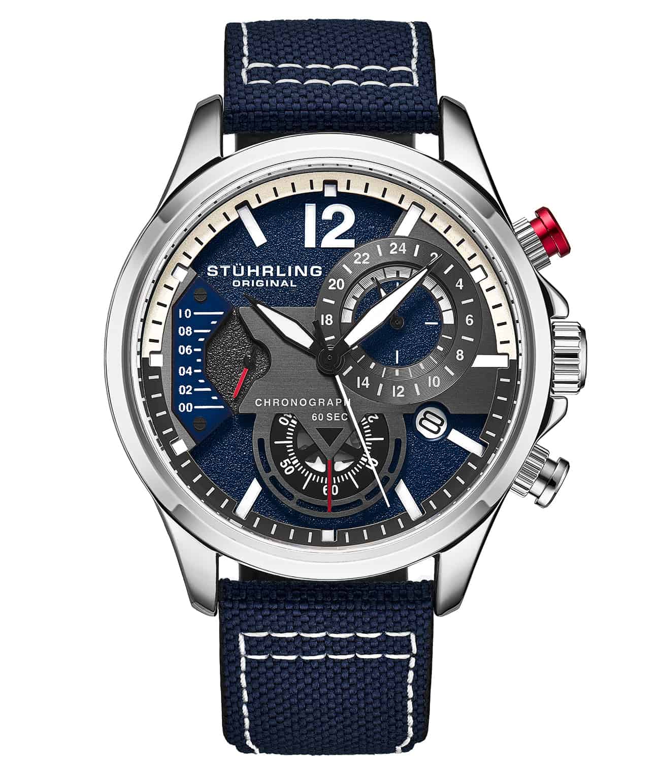 Stuhrling Original Cordura 4029 Quartz 45mm Aviator Quartz
