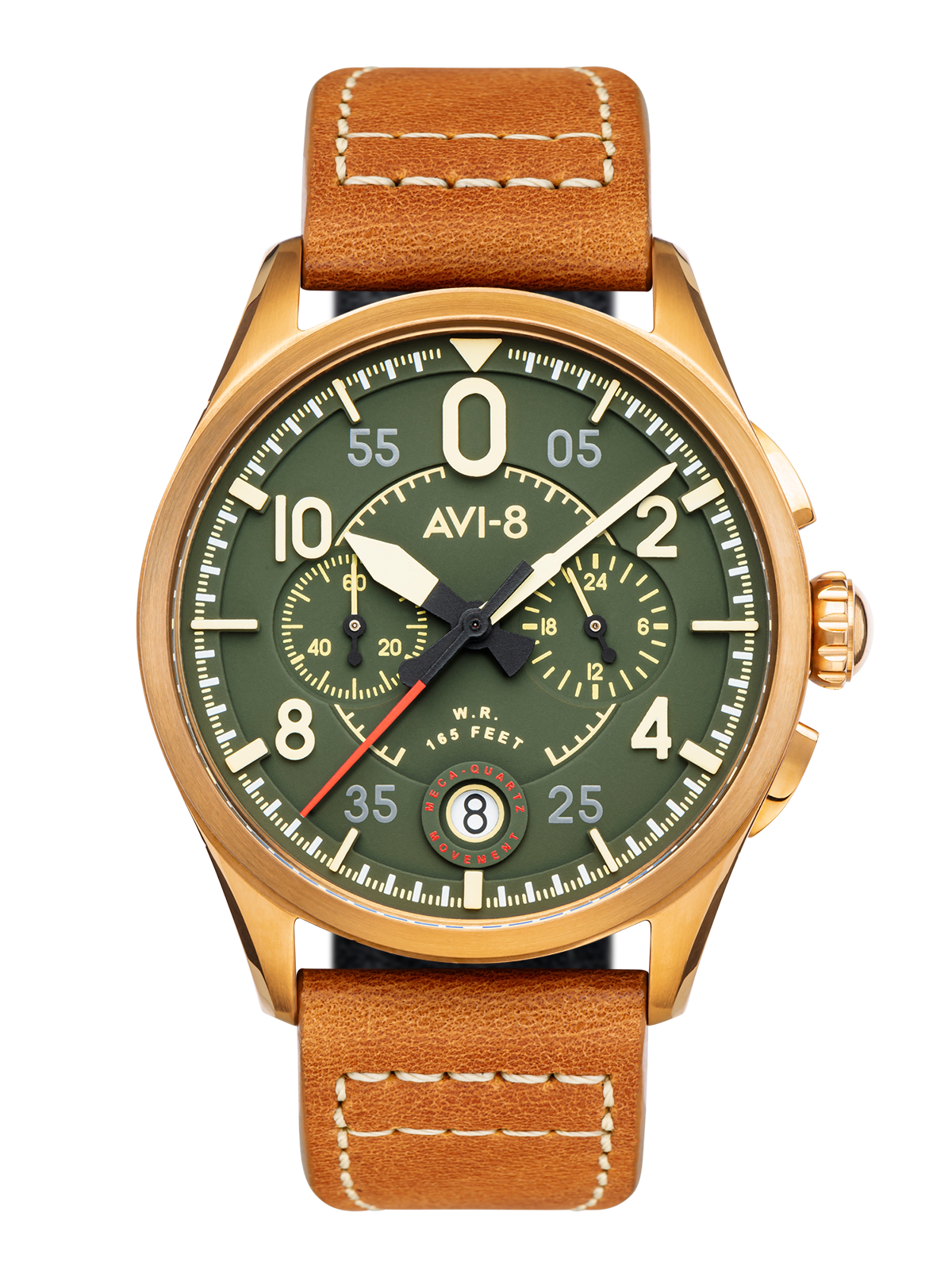Spitfire Lock Chronograph Watch Green / Leather | Green Dial Spitfire Lock Chronograph Watch Green / Leather | Green Dial