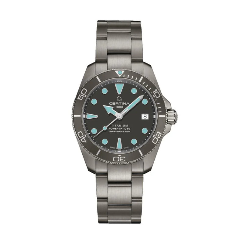 DS Action Diver 38mm Powermatic 80 Grey Titanium | Gray Dial