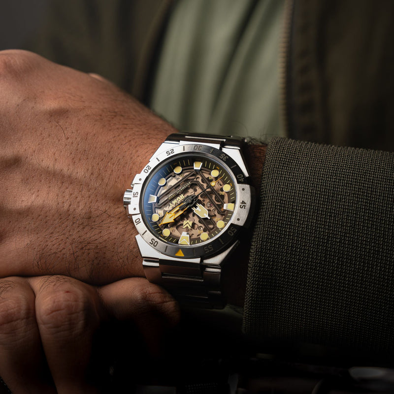 Himars Skeleton Automatic Brown / Stainless Steel Stainless Steel | Brown Dial