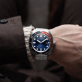 Tortuga Automatic Blue & Red / Stainless Steel Blue Dial