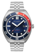 Tortuga Automatic Blue & Red / Stainless Steel Blue Dial