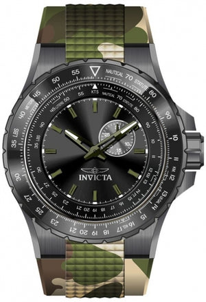 Aviator Men Black Dial / Multicolor Silicone Strap Black Dial