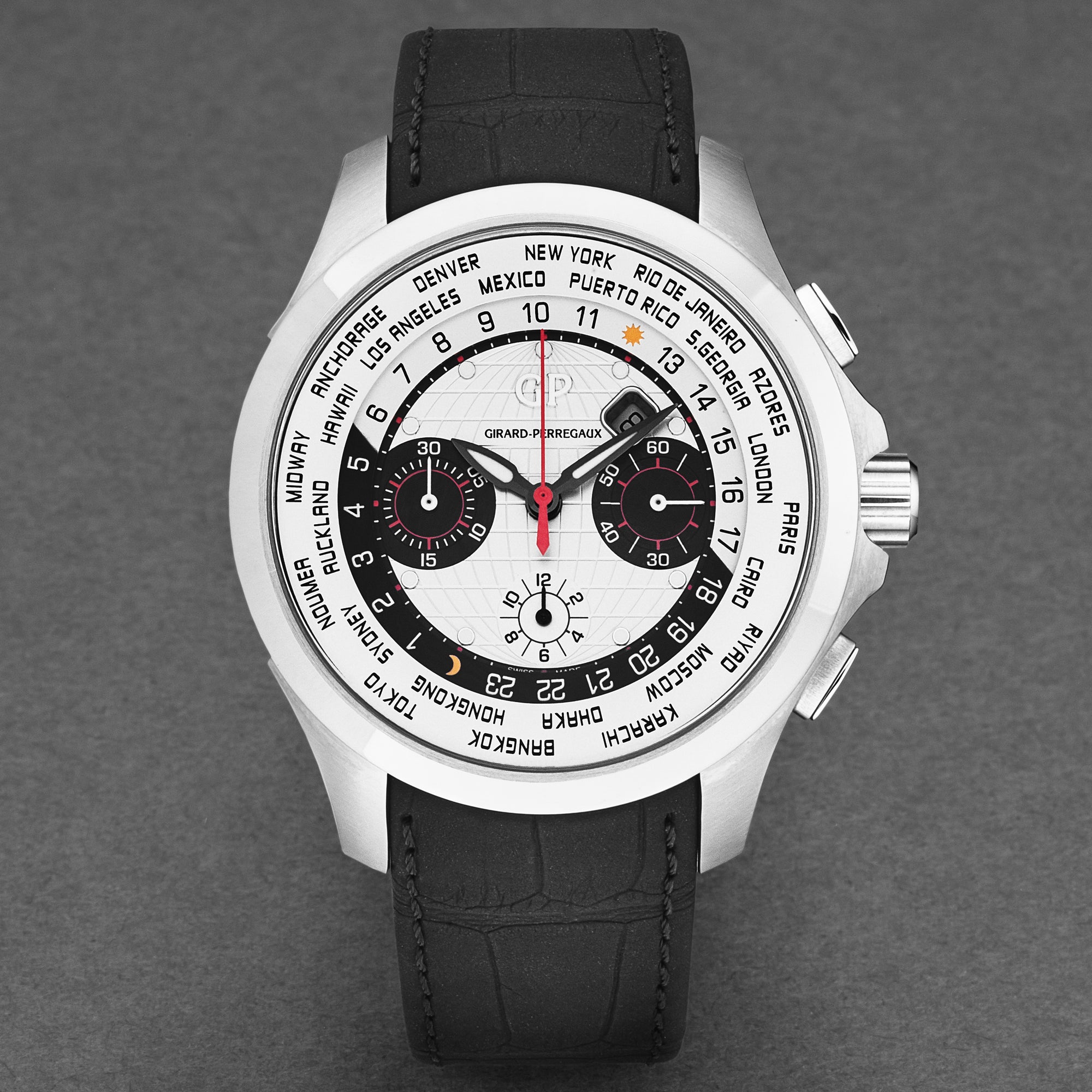World Timer 4970011131BB6C / silver | Silver Dial