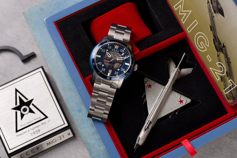 MIG-21 BLUE / STAINLESS STEEL | Blue Dial