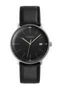Max Bill Black / Black Leather Black Dial
