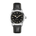 Khaki Field Black / Leather Black Dial